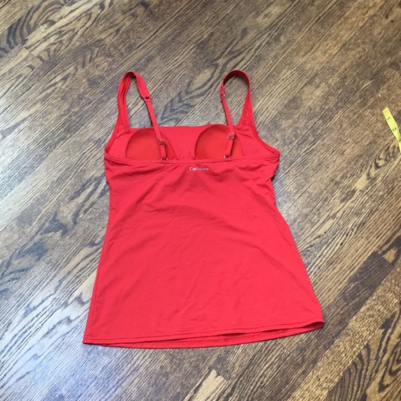 Calvin Klein Red Two Piece Tankini Swim Suit - Picture 3 of 12